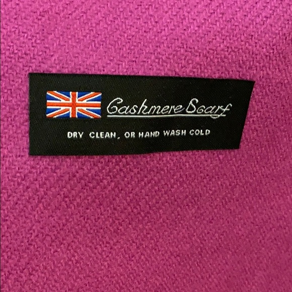 ✨RESTOCK✨CASHMERE DARK PINK  FRINGE SCARF/SHAWL - Picture 7 of 7